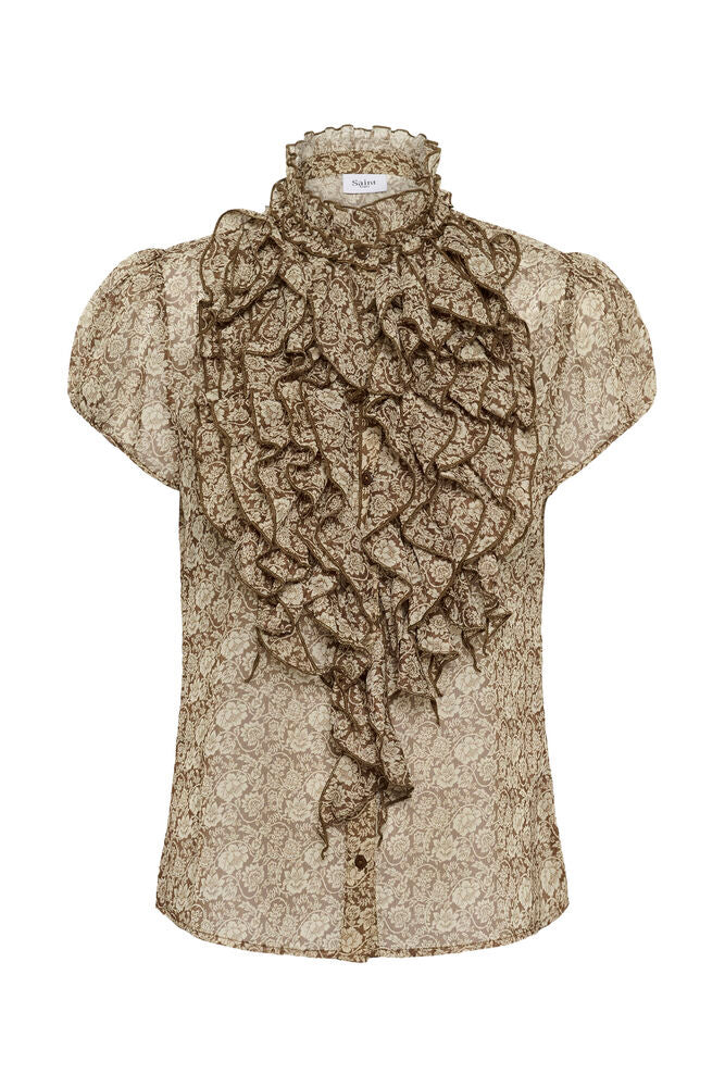 Saint Tropez Ruffle Front Shirt Top image 5