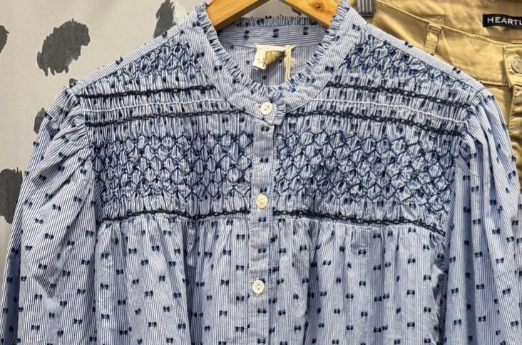 Camille Soft Denim Blue Shirt Top image 3