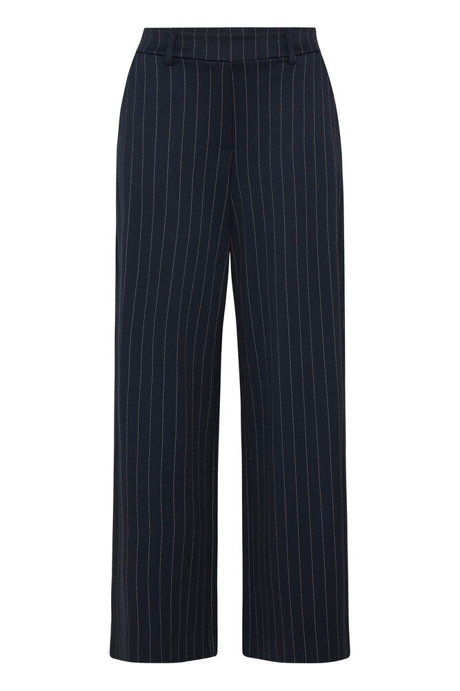 B Young Wide Navy Stripe Trousers  image 0