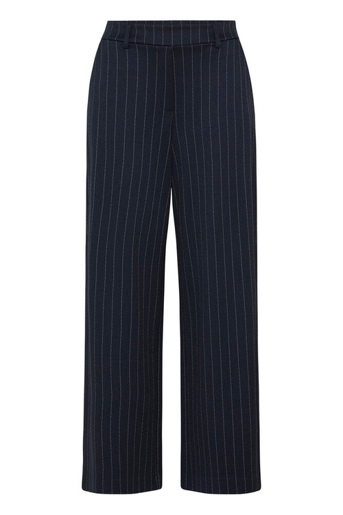 B Young Wide Navy Stripe Trousers  image 0
