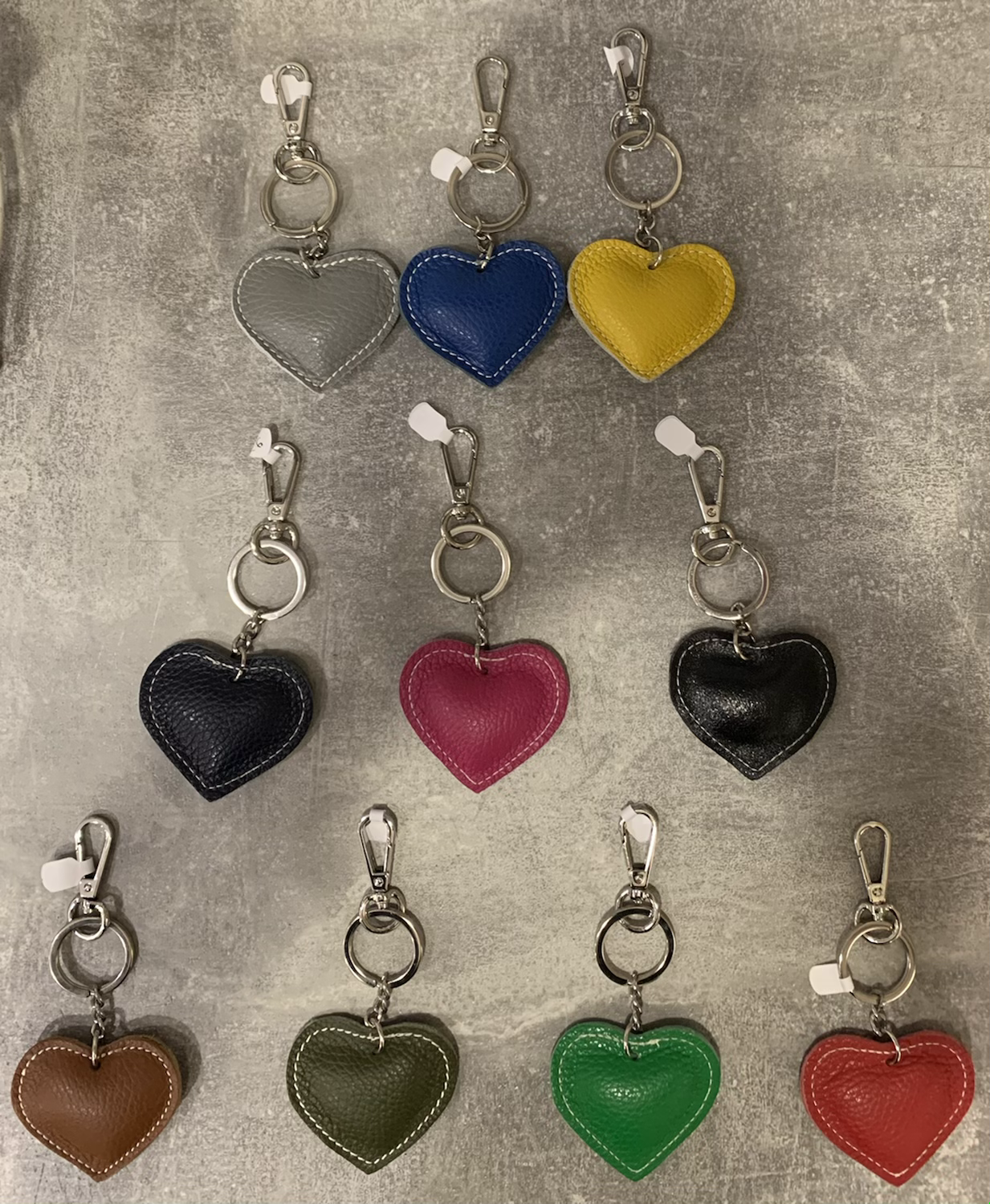 Leather Heart Keyring Handbag Charm image 2