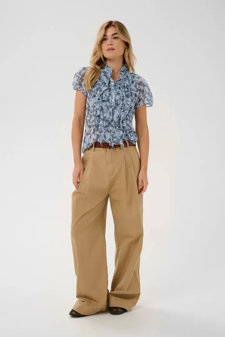 Saint Tropez Lily Ruffle Front Shirt Top image 4