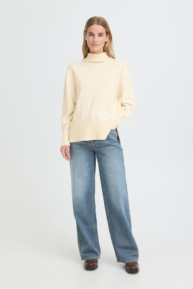Pulz Steffi Cream Turtleneck Sweater image 10