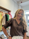 Mara Chocolate Brown Shirt Top image 0