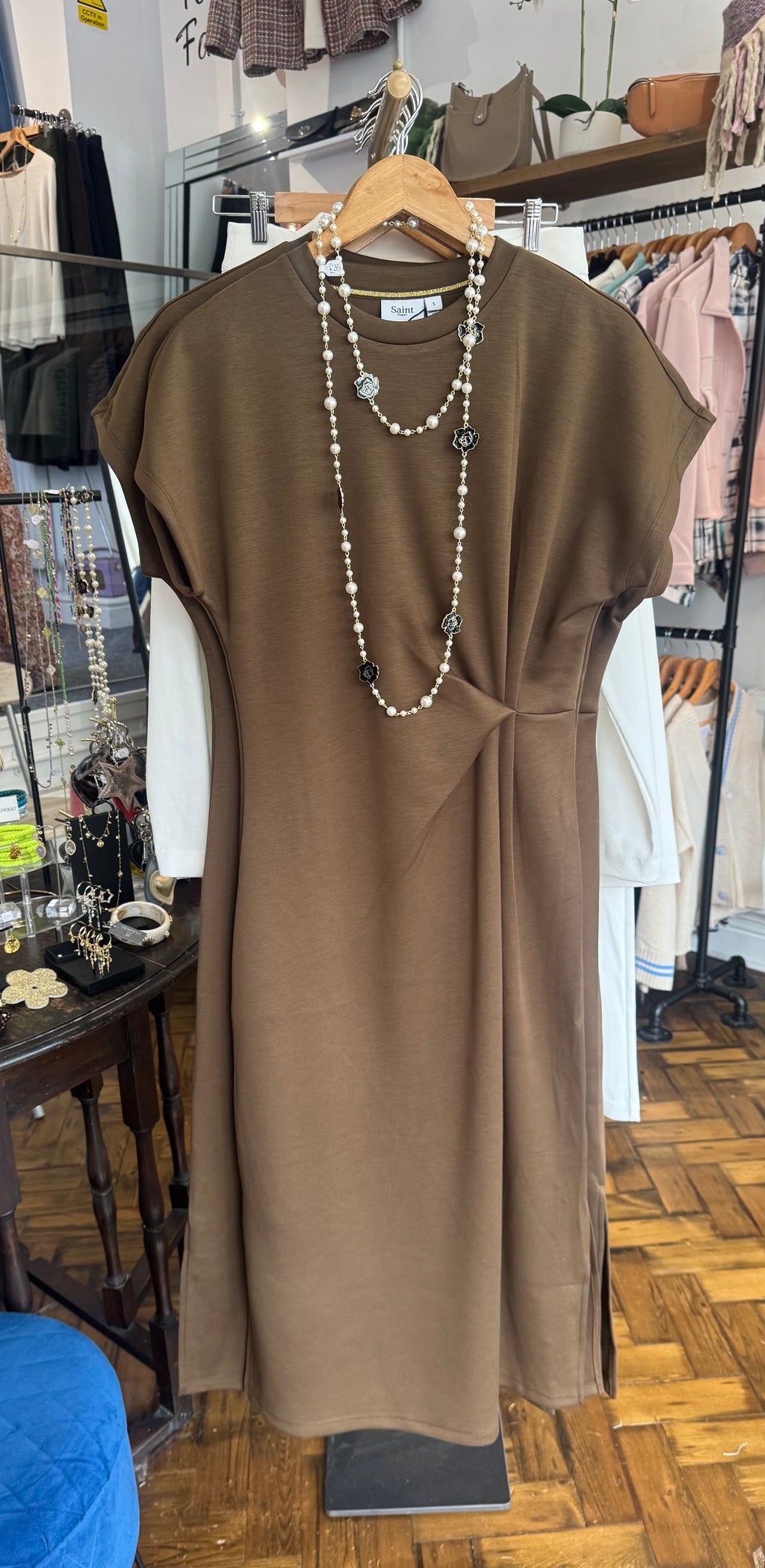Saint Tropez Theo Dress in Chocolate Brown  image 1