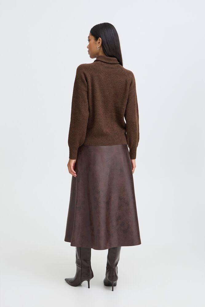 BYoung Mona Rollneck Sweater in Chocolate Brown image 4