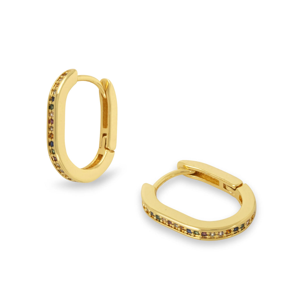 Ella Rainbow Hoop Earrings image 1