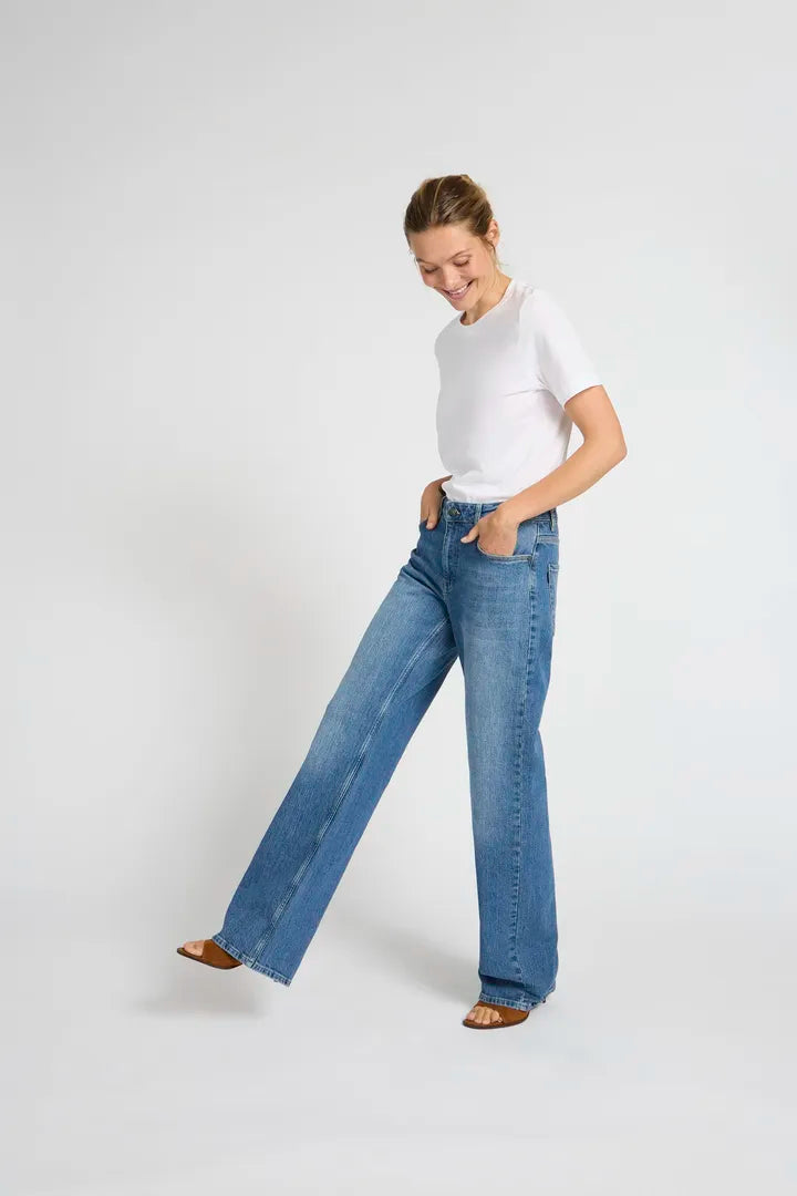 Pulz Mid Denim Wide Leg Jeans image 6