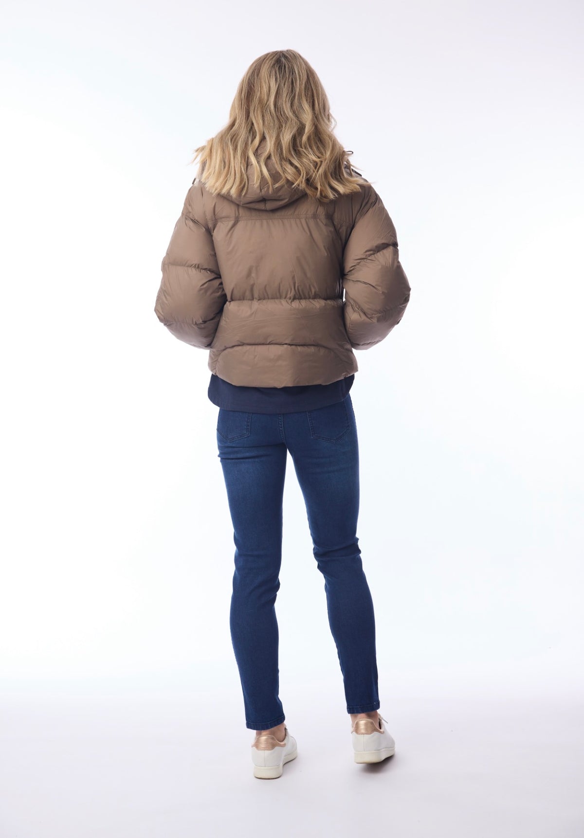 Orientique Cropped Puffer Jacket with Hood