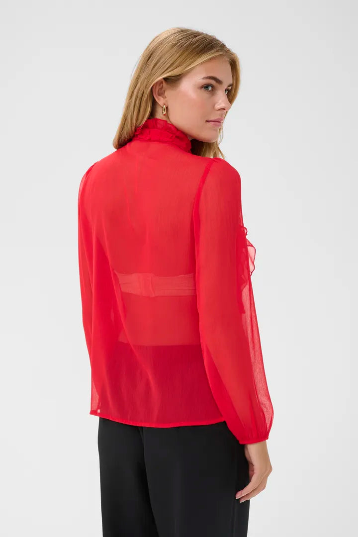 Saint Tropez Ruffle Front Lily Shirt Top image 4