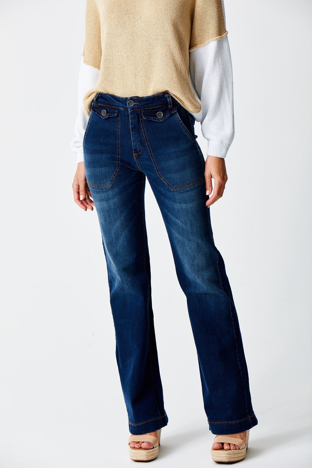 Beau Denim Wash Flared Jeans image 12