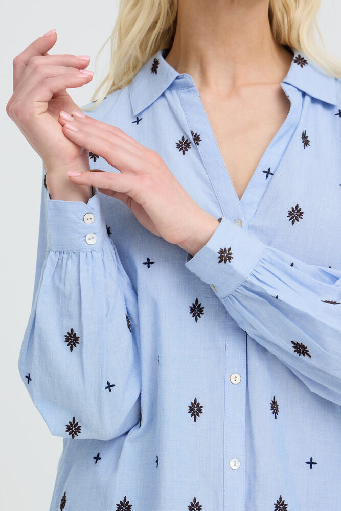 B Young Fabienne Chambray Cotton Shirt image 3