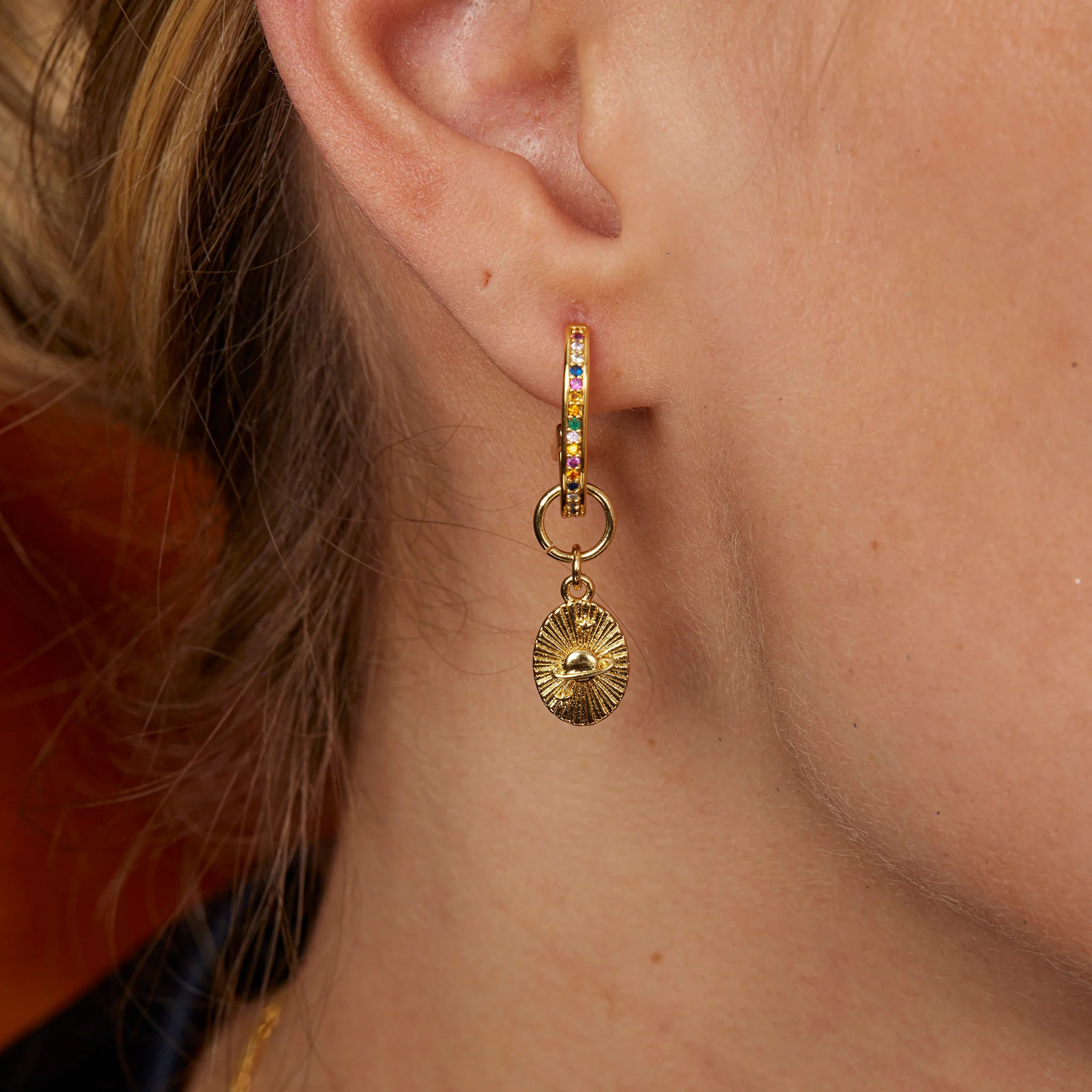 Ella Rainbow Hoop Earrings image 2