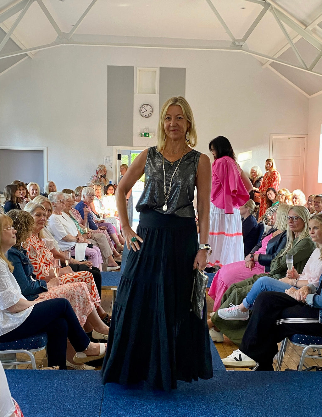Italian Cotton Tiered Maxi Skirt image 1
