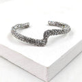 Crystal Encrusted Wave Bangle image 0