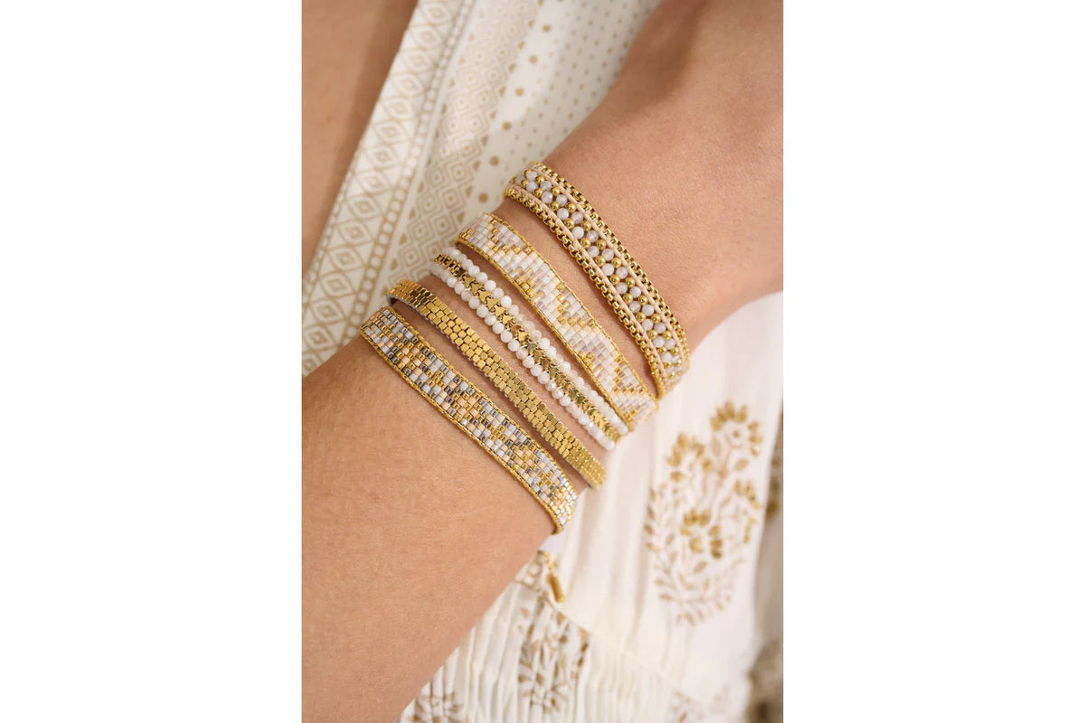 Isla White Moonstone Gold Bracelet  image 1
