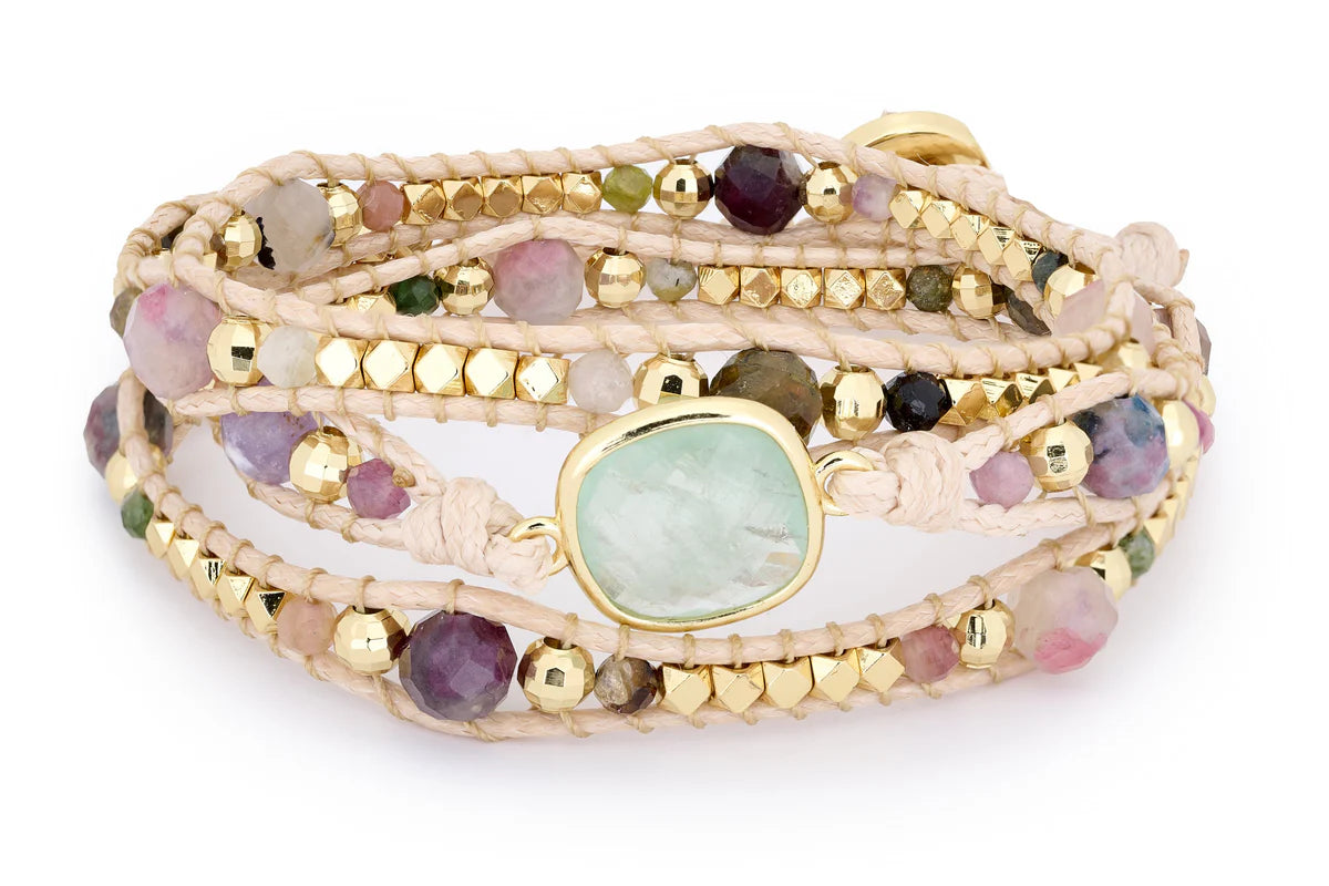 Beth Gemstone Three Wrap Bracelet  image 6