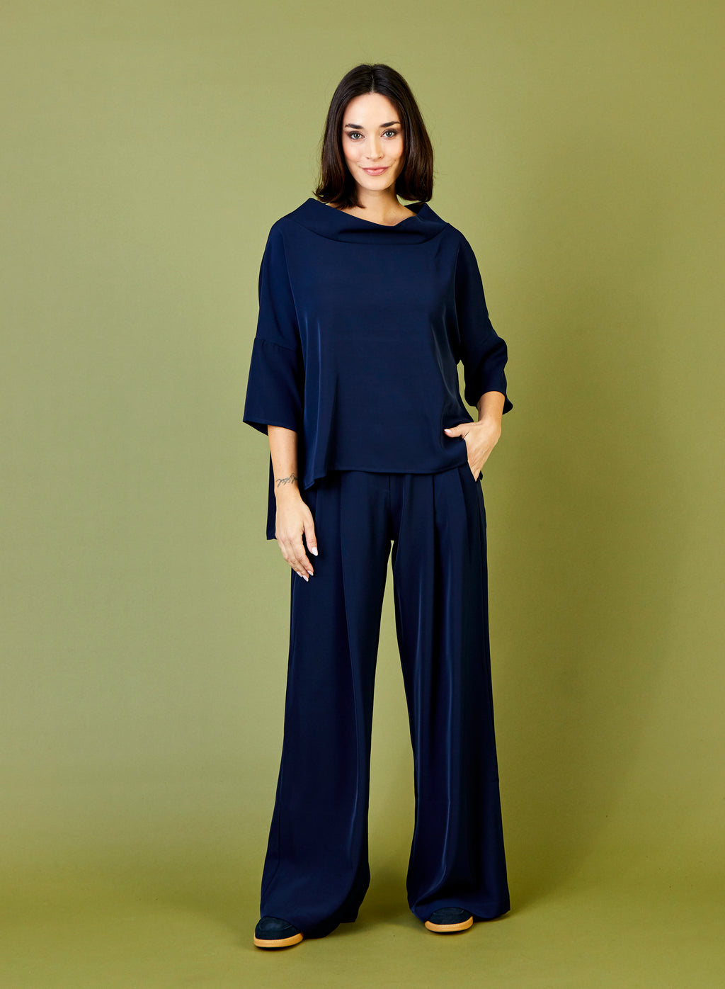 Amy Wide Leg Drape Trousers