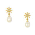 Mish Pearl Drop Gold Earrings image 0
