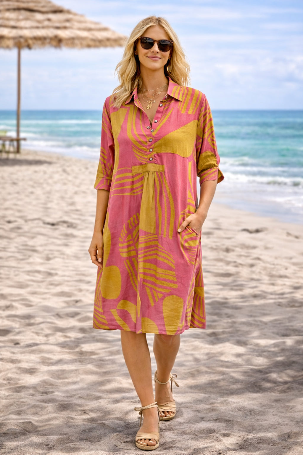 Lulu Shirt Collar Dress - French Collection image 4