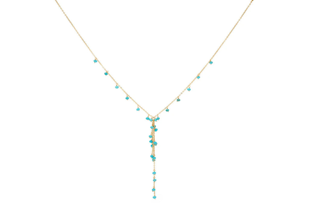 Ivy Turquoise or Amazonite Gold Necklace  image 3