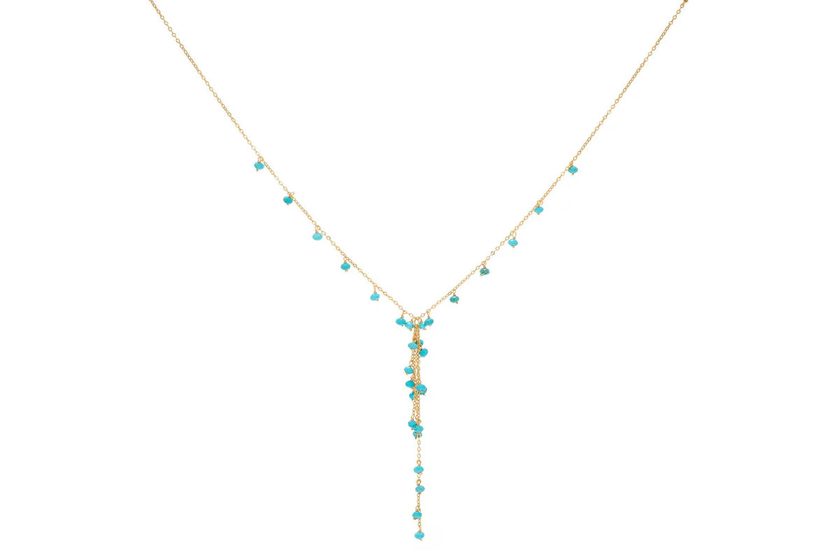 Ivy Turquoise or Amazonite Gold Necklace  image 3