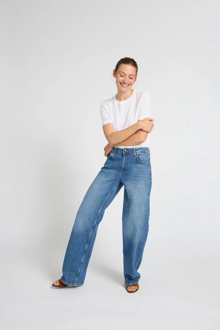 Pulz Mid Denim Wide Leg Jeans image 4