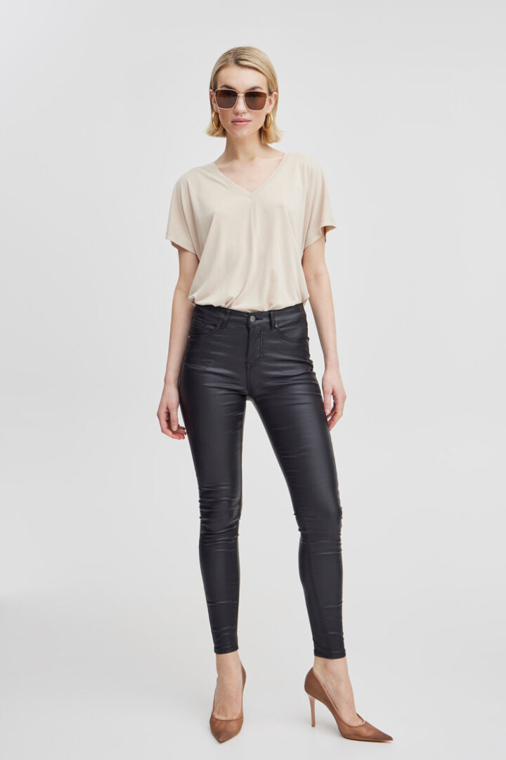 B Young Slim Fit Black Faux Jeans image 0