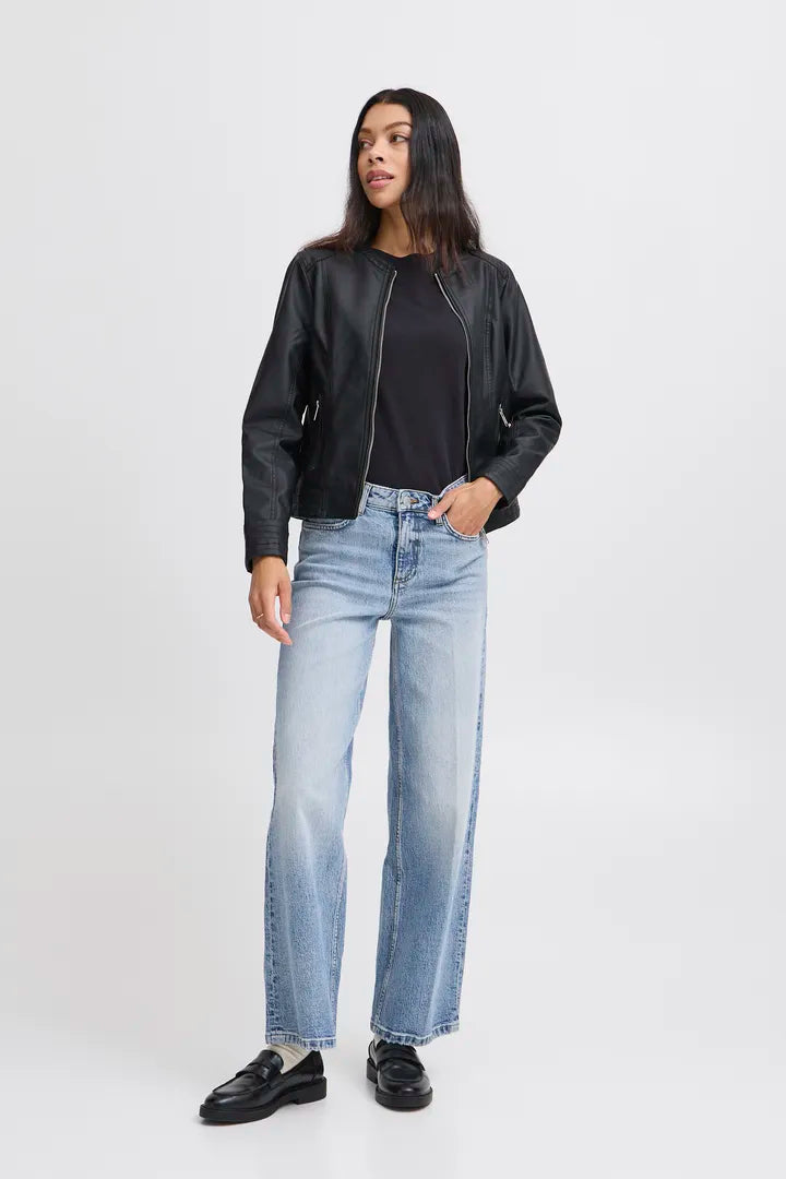 B Young Bya Faux Leather Biker Jacket image 13