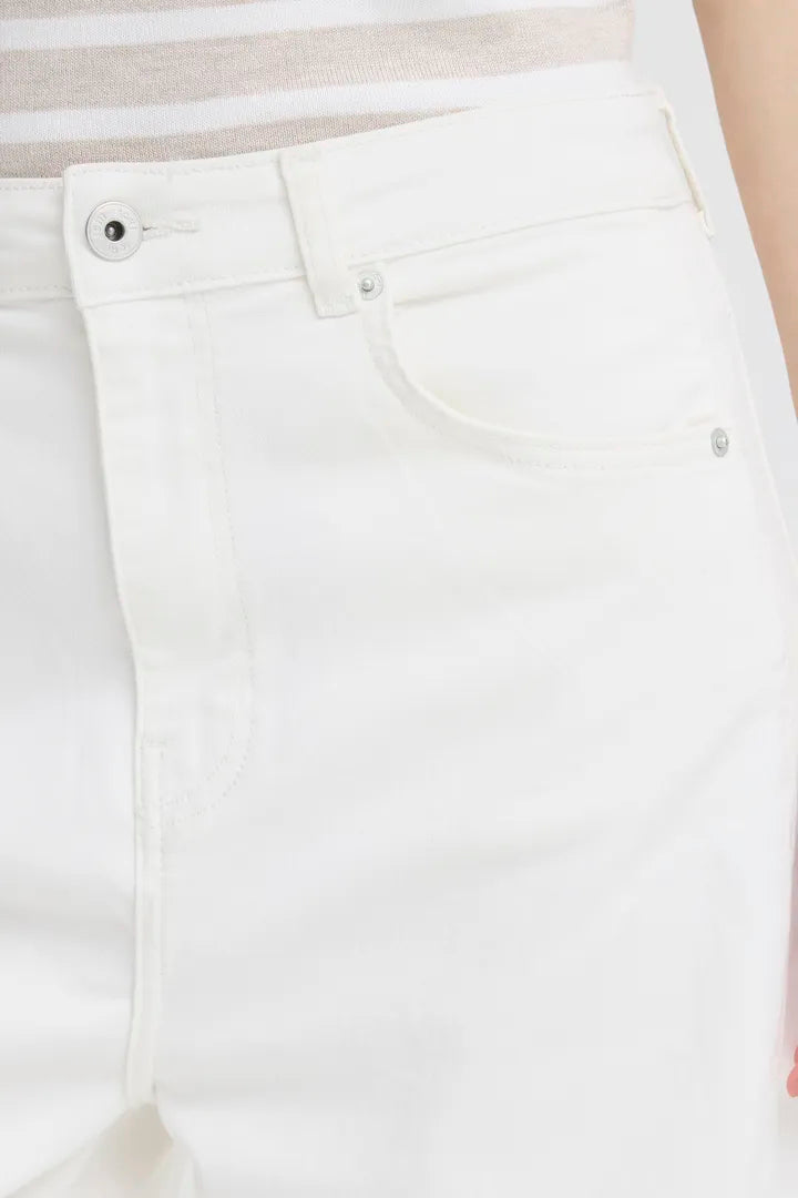 Ichi Ziggy White Barrel Style Jeans image 4
