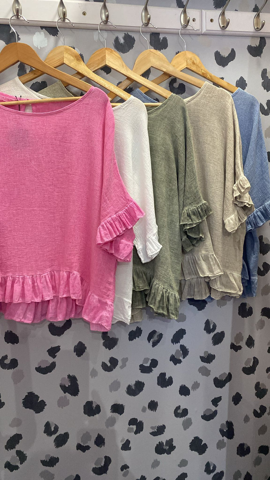 Sammy Washed Linen Frill Edge Top image 1
