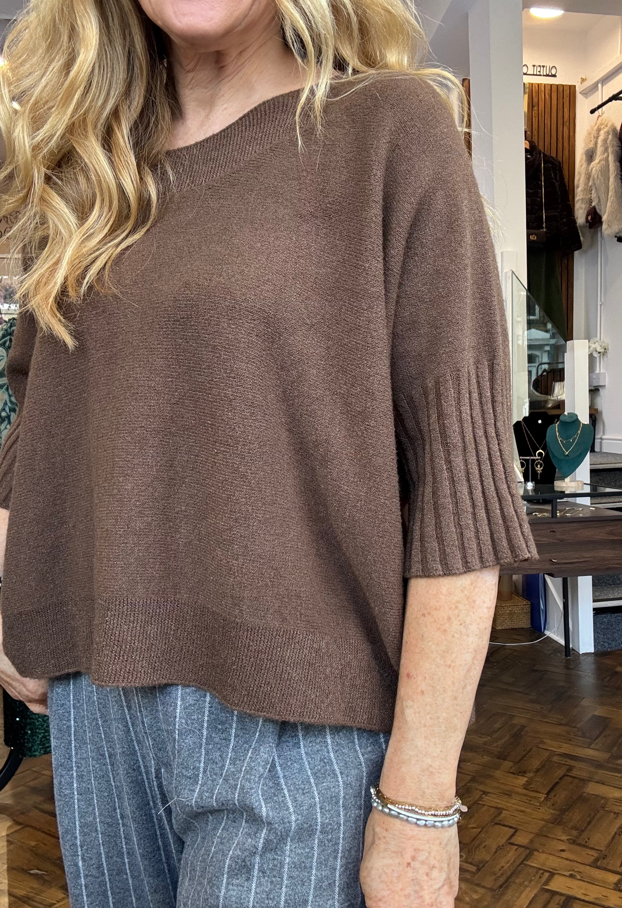 Nattie Rib Edge Boxy Sweater image 3