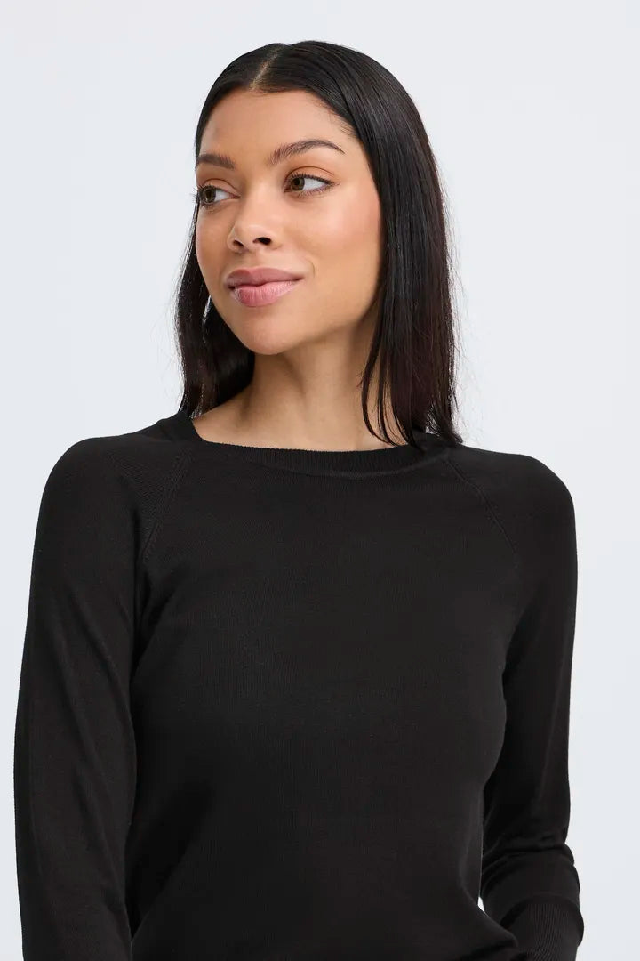 B Young Moral Long Cuff Black Sweater  image 1