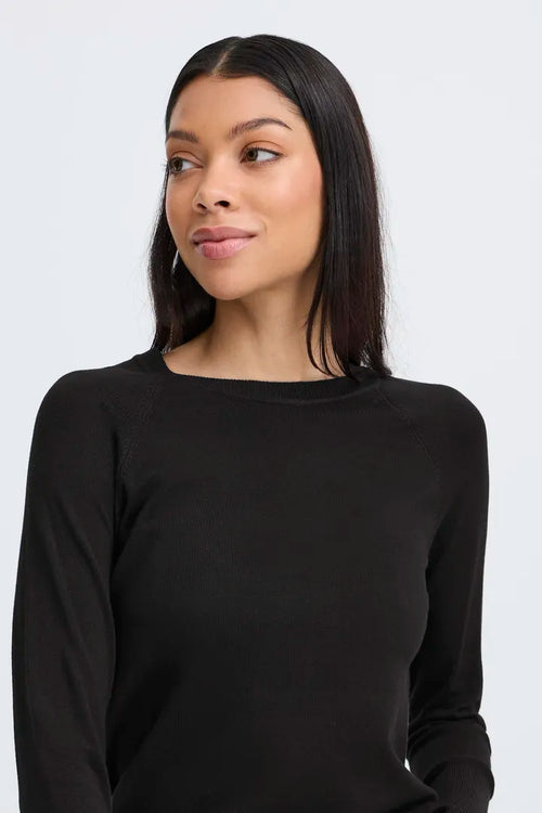 B Young Moral Long Cuff Black Sweater  image 1