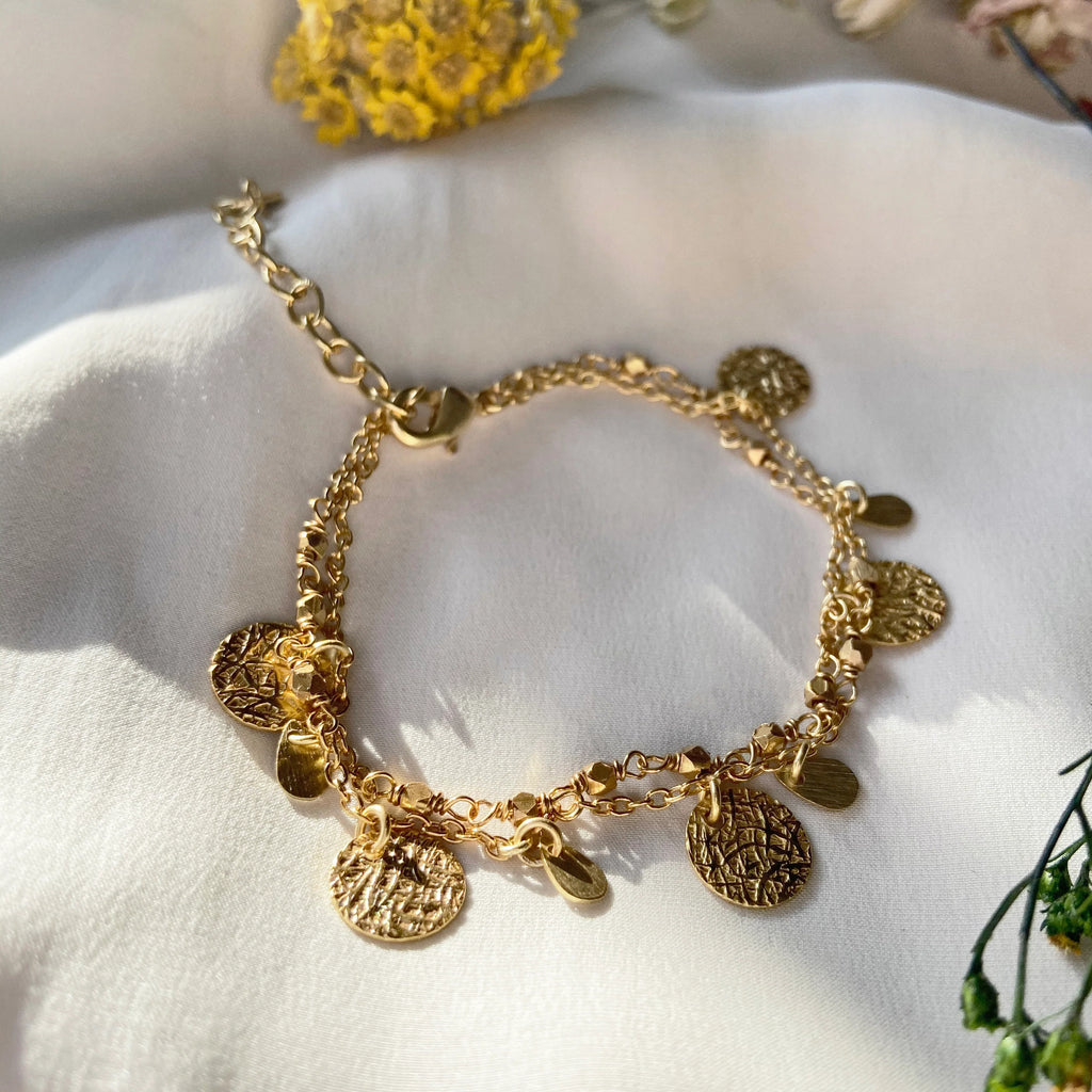 Athens Gold Coin Charm Bracelet  image 2
