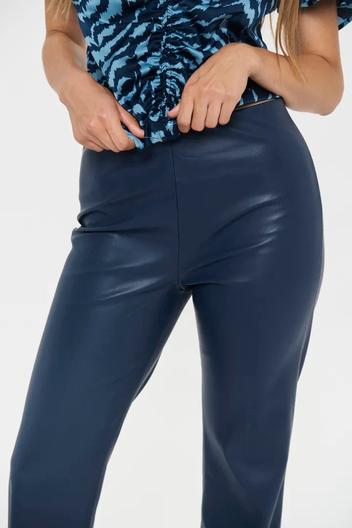 Saint Tropez Faux Leather Flared Trousers image 1