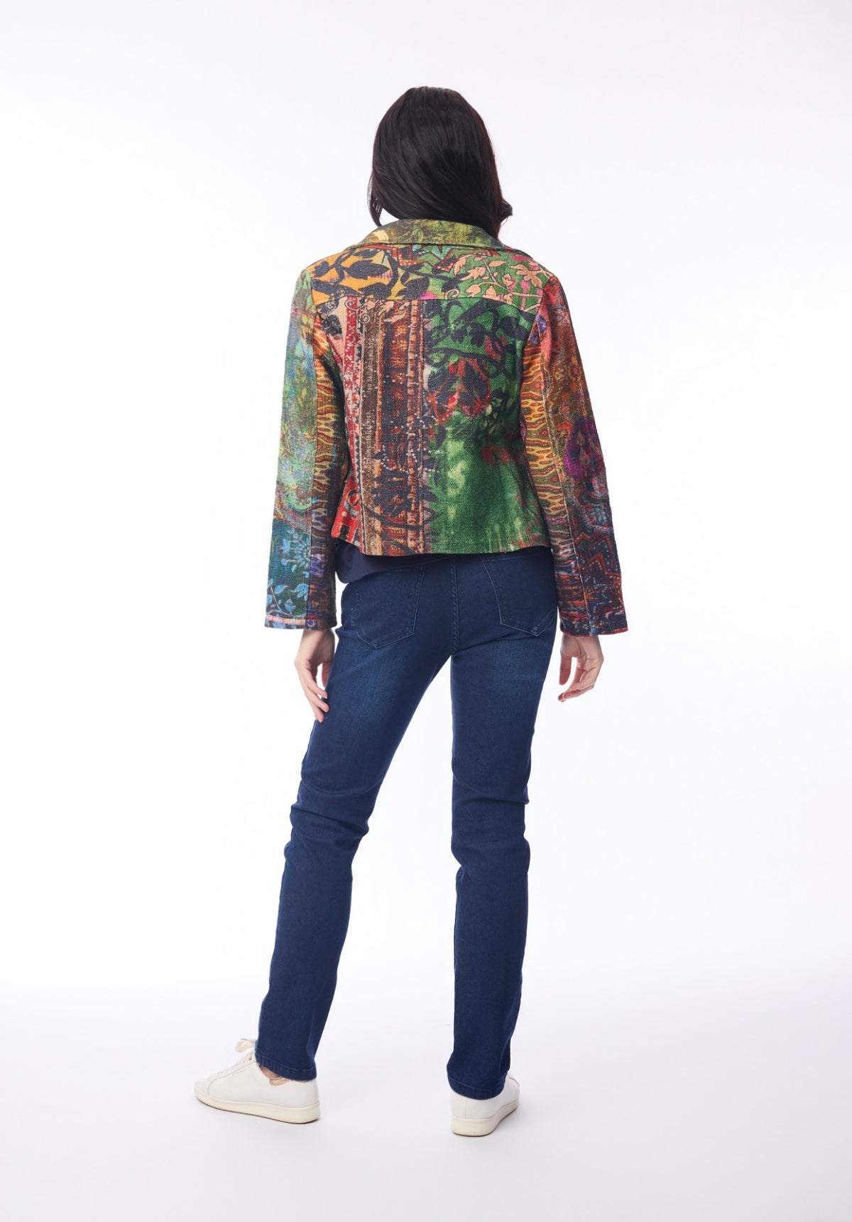 Orientique Embroidered Cropped Jacket