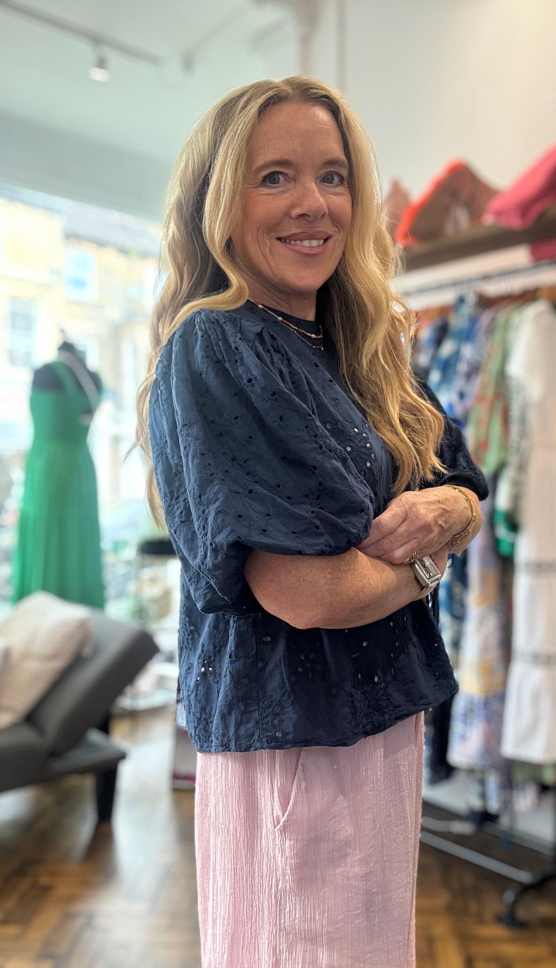 Harper Cotton Broderie Blouse Top image 2
