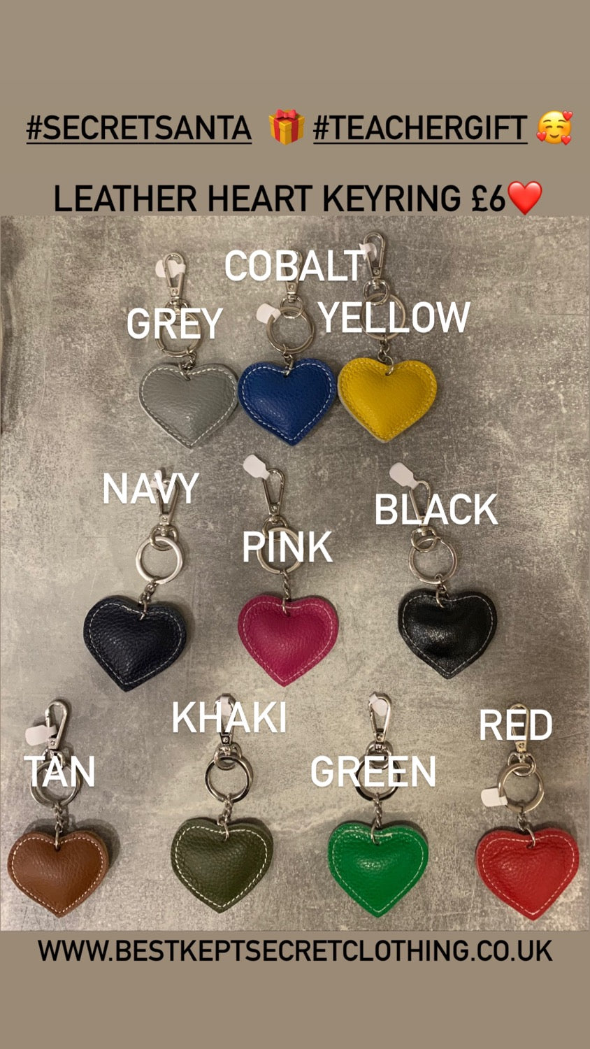 Leather Heart Keyring Handbag Charm image 4