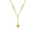 Short Rectangular Gold Chain & Star Pendant image 0