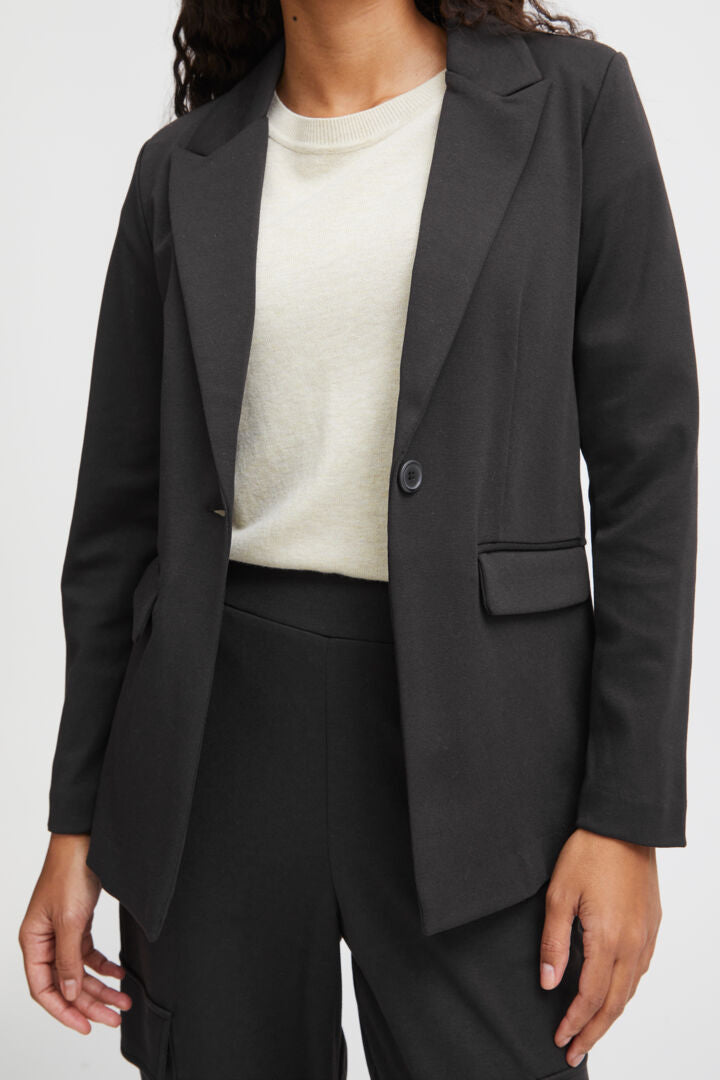 B Young Boyfriend Fit Navy Blazer image 0