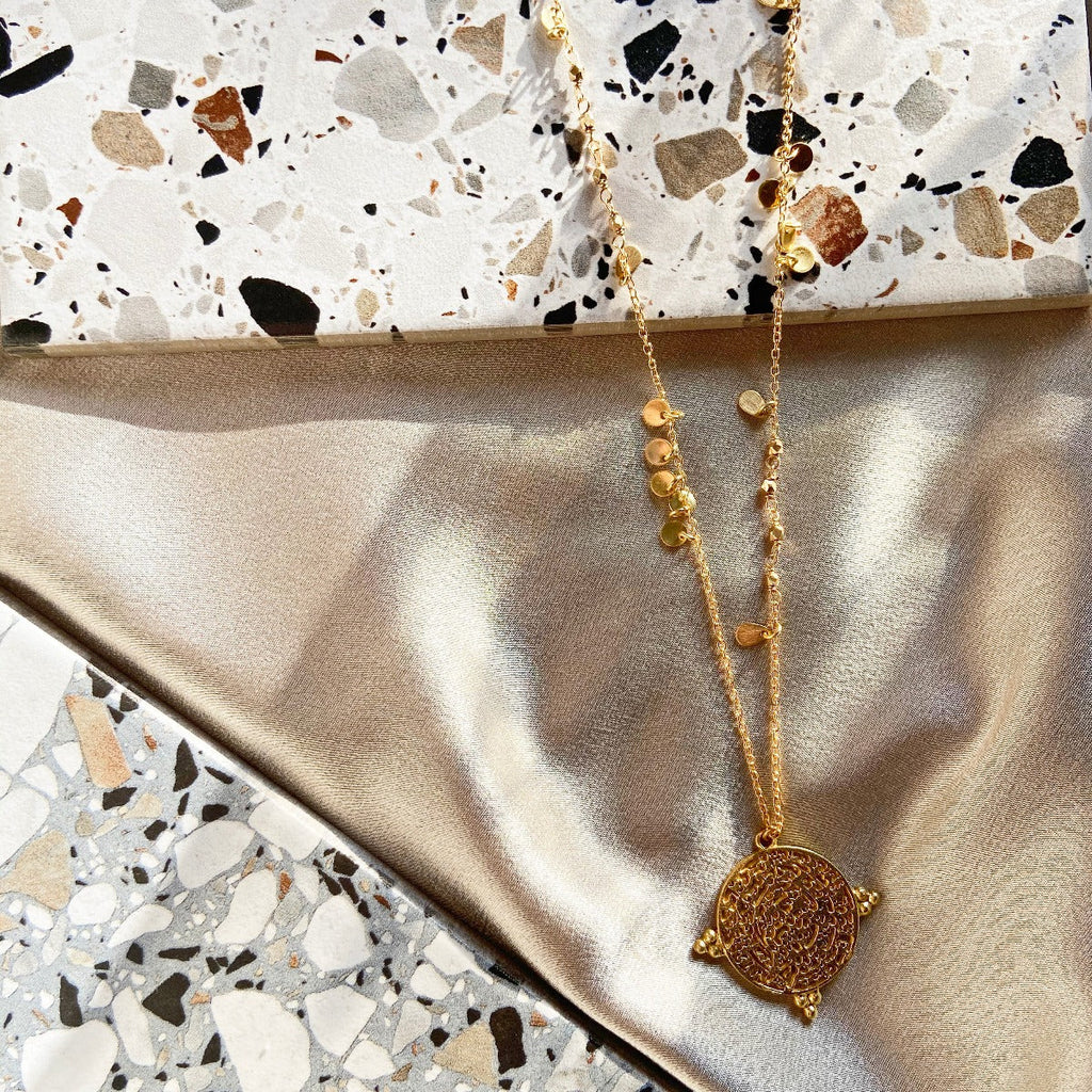 Santorini Short Gold Plated Necklace image 1