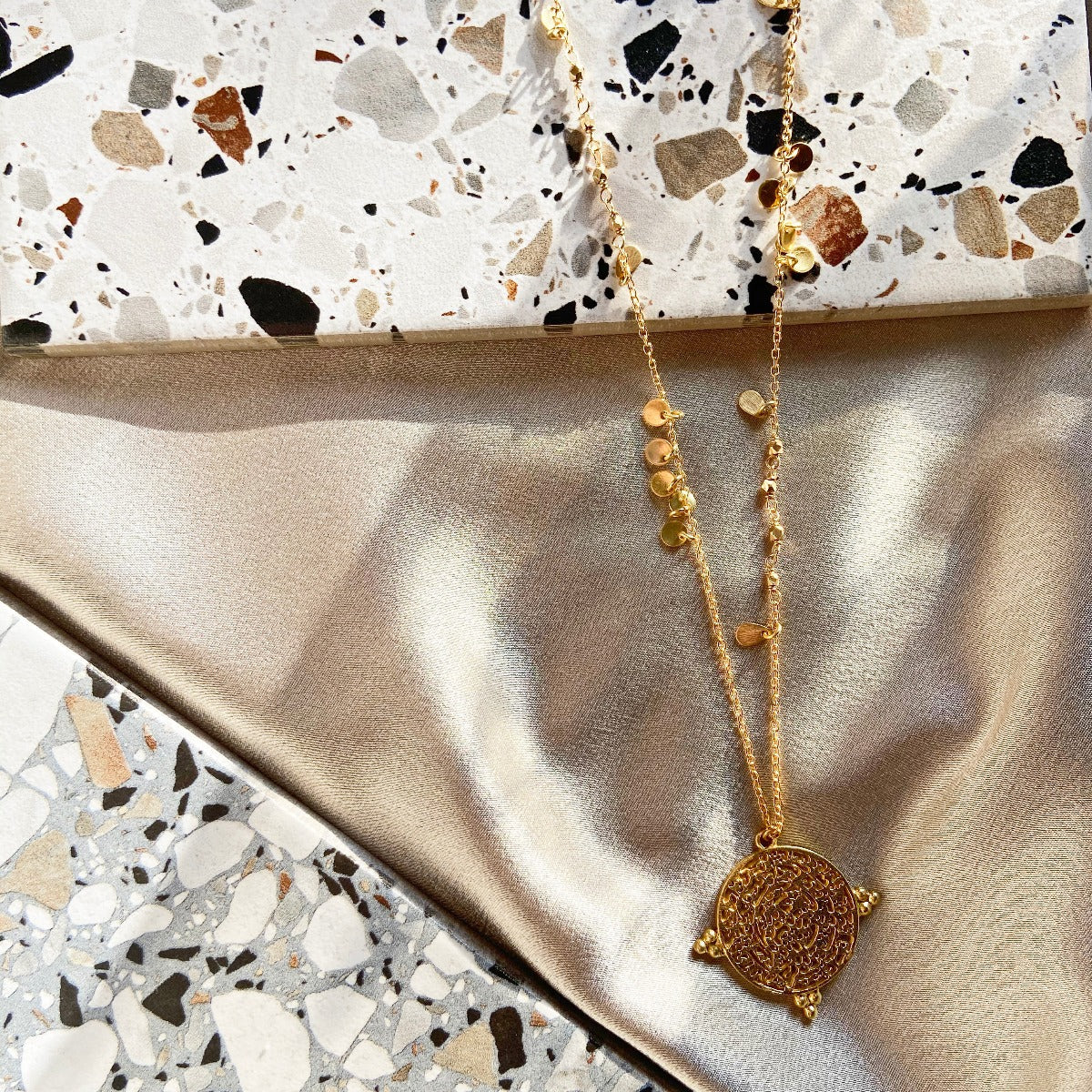 Santorini Short Gold Plated Necklace image 1