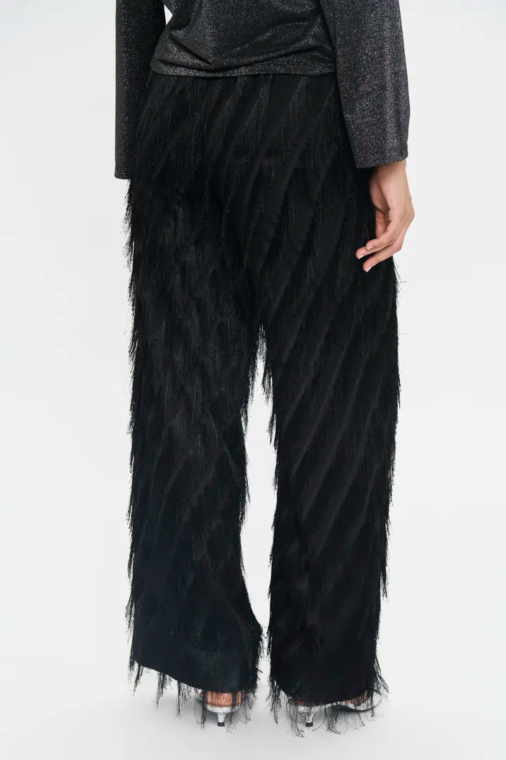 Saint Tropez Nancy Shaggy Black Trousers  image 3
