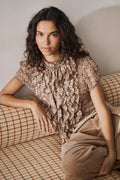 Saint Tropez Ruffle Front Shirt Top image 0