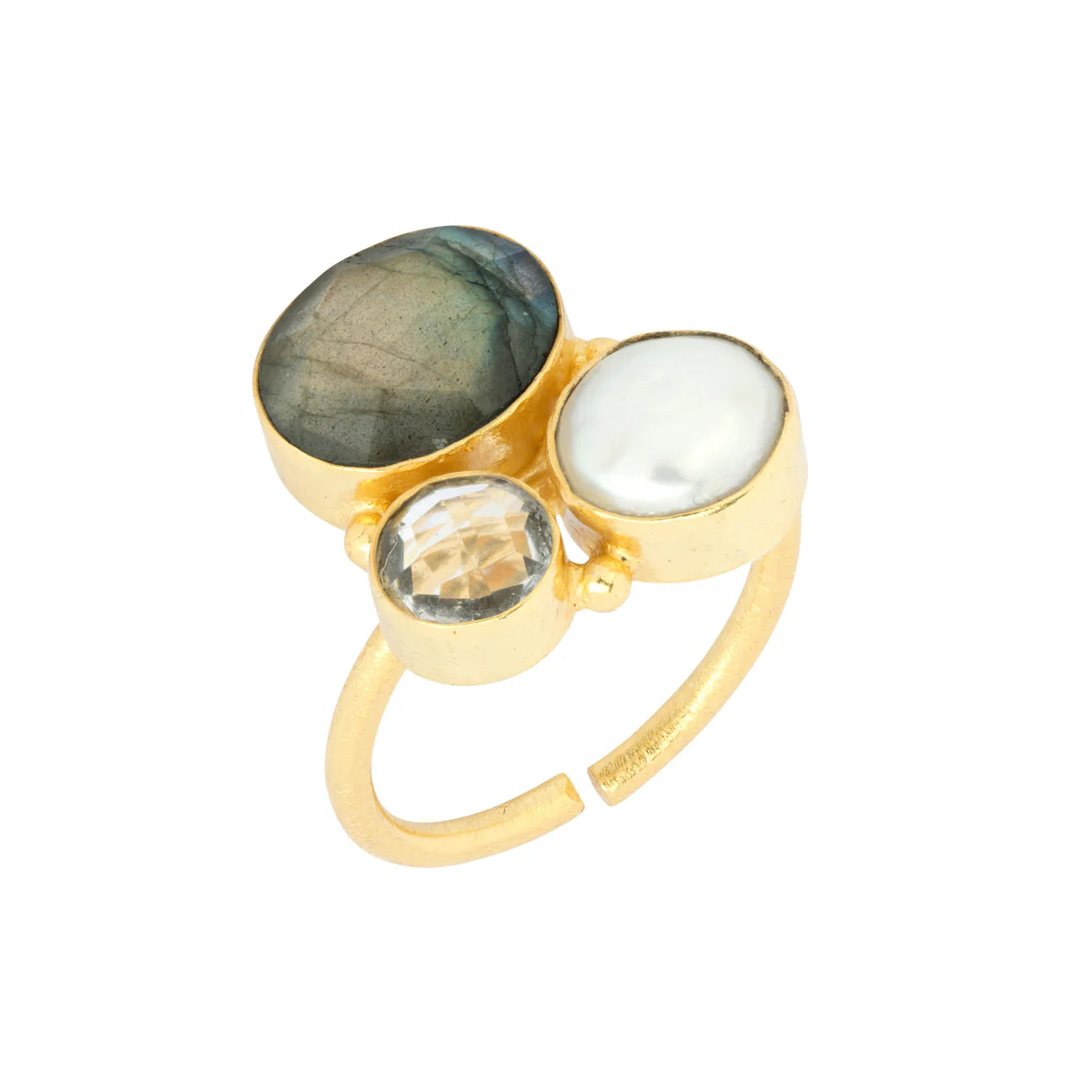 Florence Grey & Pearl Ring image 1