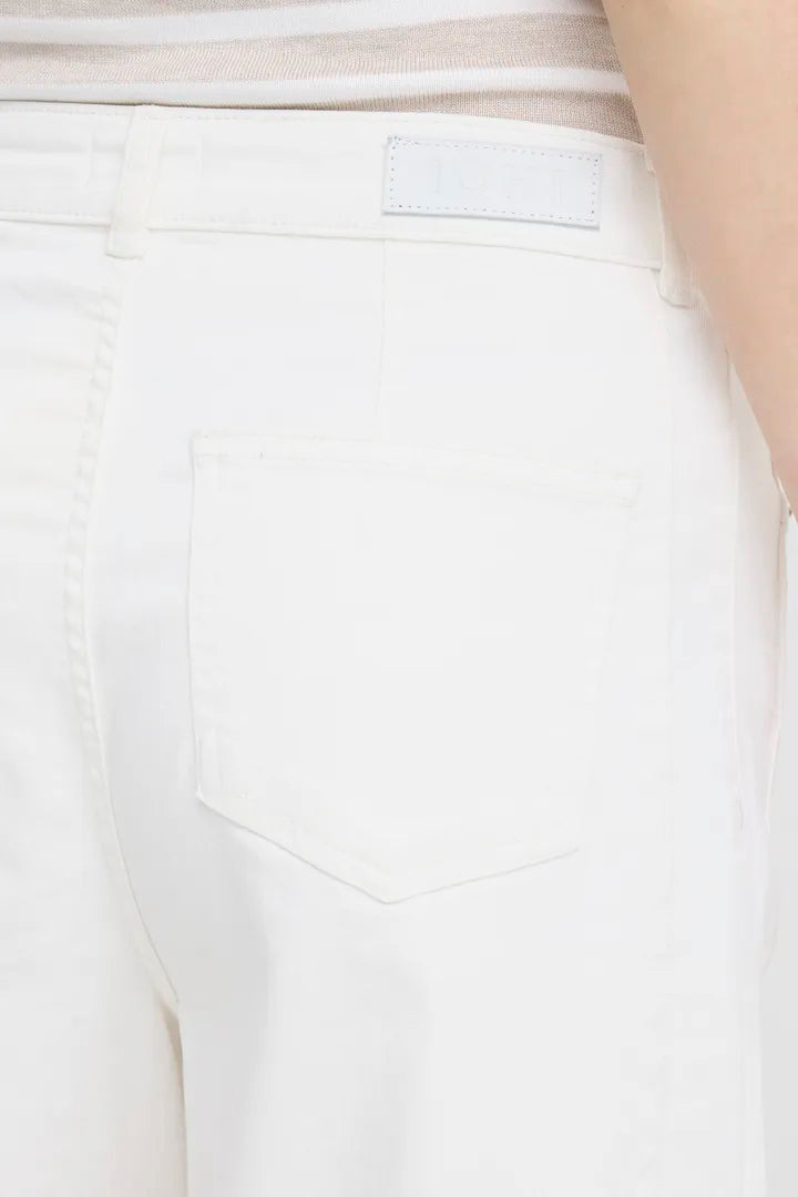 Ichi Ziggy White Barrel Style Jeans image 7