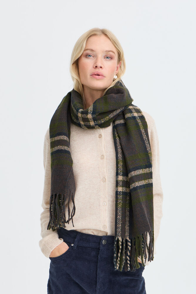 B Young Checked Scarf