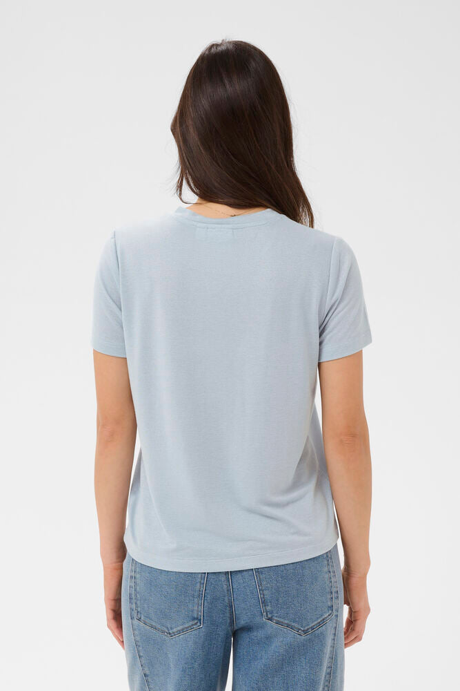 Saint Tropez Metallic Finish Powder Blue T-shirt Top image 4
