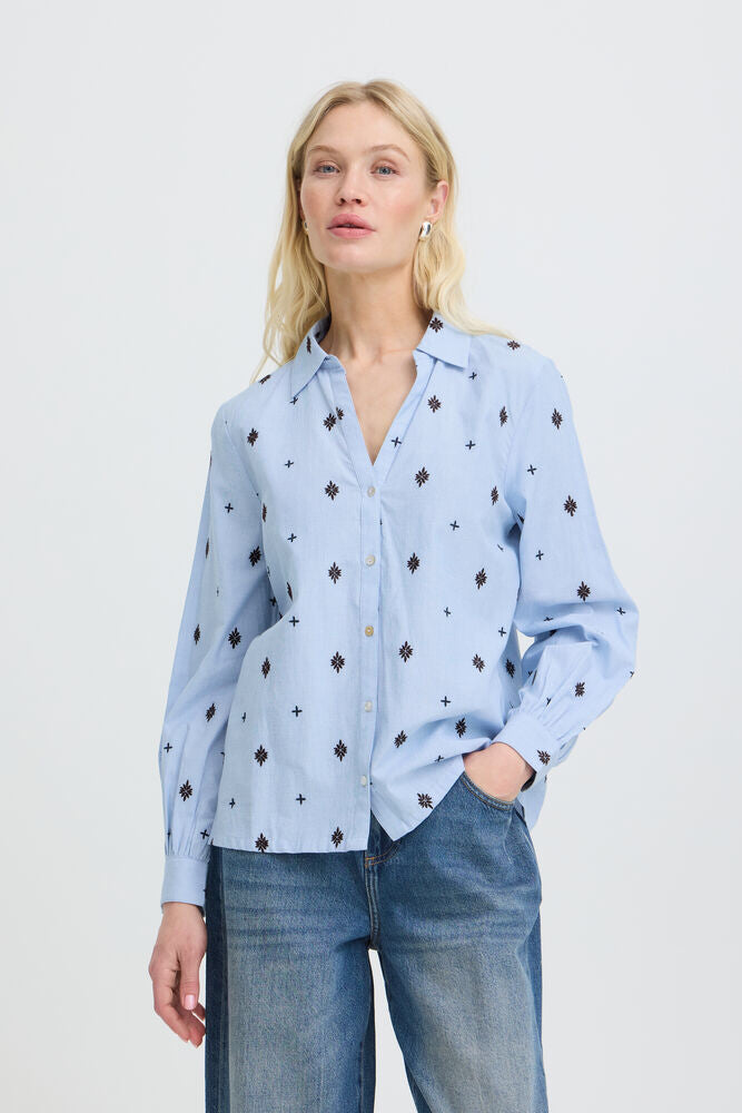 B Young Fabienne Chambray Cotton Shirt image 5